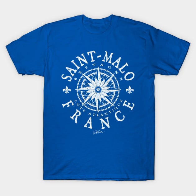 Saint-Malo, Brittany, France, compass rose T-Shirt by jcombs